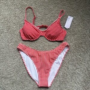 NWT Target Red Gingham Bikini Set